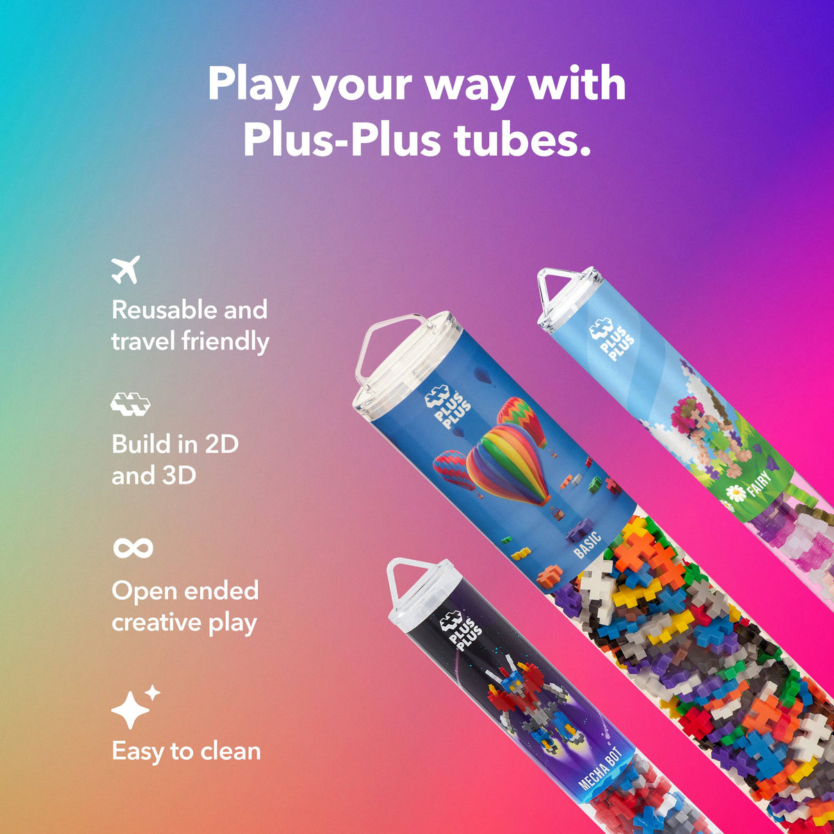 Plus-Plus 240 pc Tube in Hanukkah