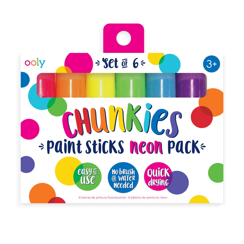 OOLY Chunkies Neon Paint Sticks - Set of 6