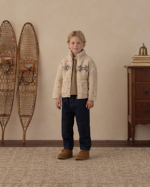 Rylee + Cru Felix Jacket in Natural Fair Isle