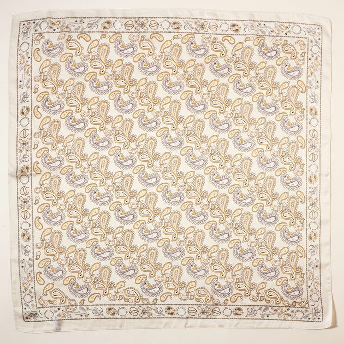 Frem NYC Classic Paisley Satin Scarf - Multiple Colors!