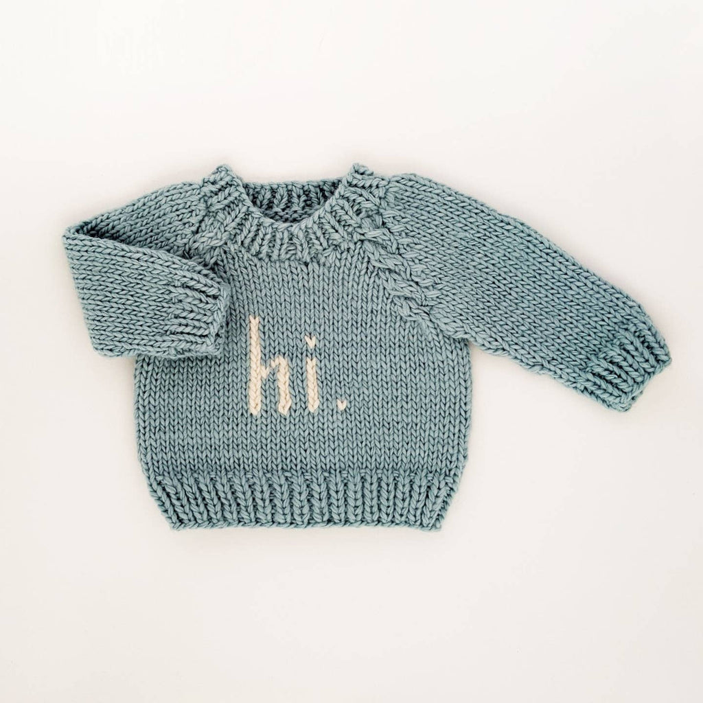 Huggalugs Crewneck Sweater in Surf Blue hi