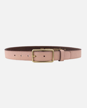 Amsterdam Heritage Belia Skinny Leather Belt in Salmon