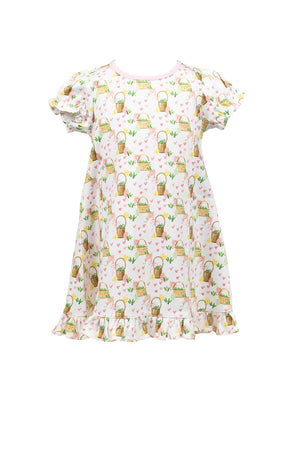 Proper Peony Play Dress in Pink Easter Basket