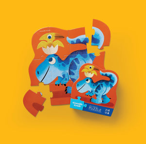 Crocodile Creek Inc. 12 Piece Shaped Box Puzzle Dino Friends