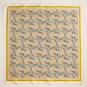Frem - Geometric Silk-Feel Scarf | Modern Pattern Square Accessory
