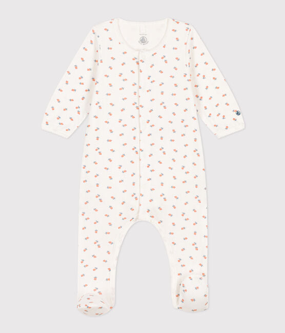 Petit Bateau Larisa Footie in White Multi