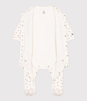 Petit Bateau Larisa Footie in White Multi