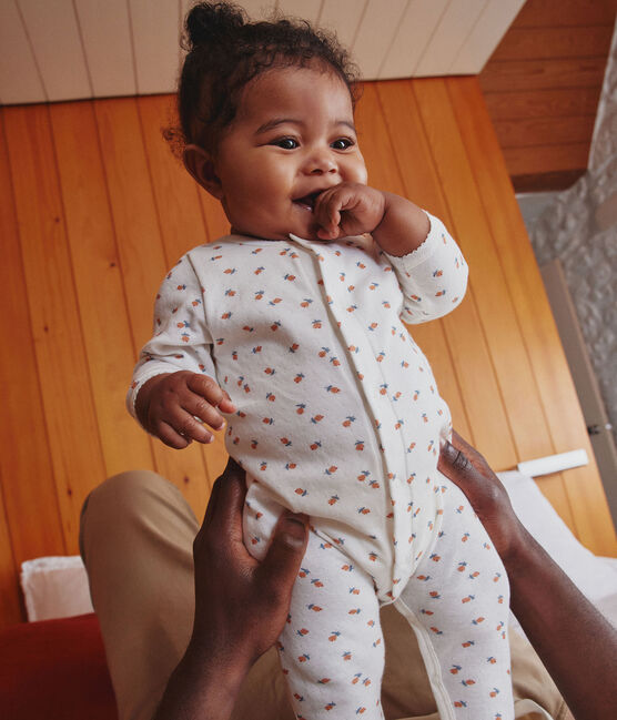 Petit Bateau Larisa Footie in White Multi