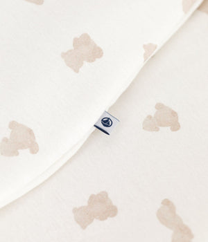 Petit Bateau Velour Bunting in Teddy Bears