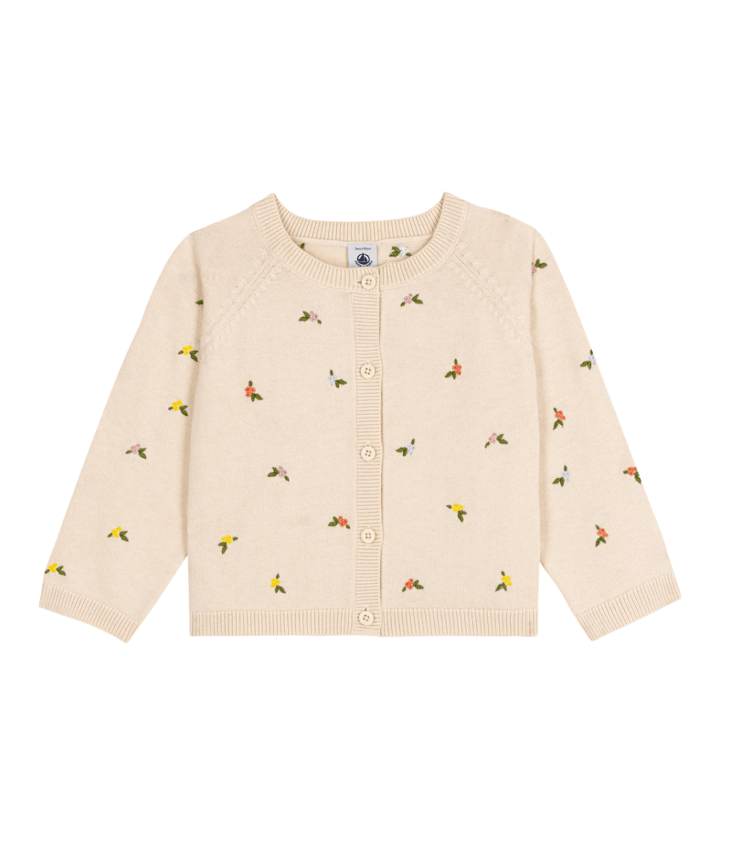 Petit Bateau Cardigan in Tiny Flowers