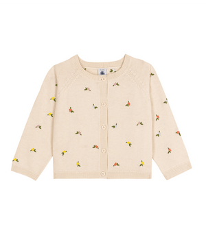 Petit Bateau Cardigan in Tiny Flowers