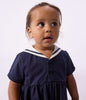 Petit Bateau Sailor Collar Dress in Navy