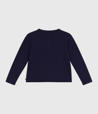 Petit Bateau Heart Badge Cardigan in Navy