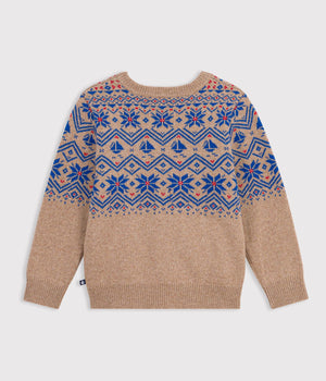 Petit Bateau Fairisle Sweater in Beige and Blue