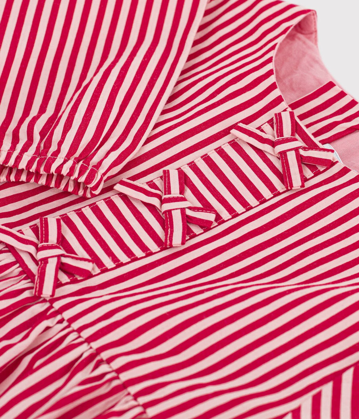Petit Bateau Blouse in Red & Pink Stripe