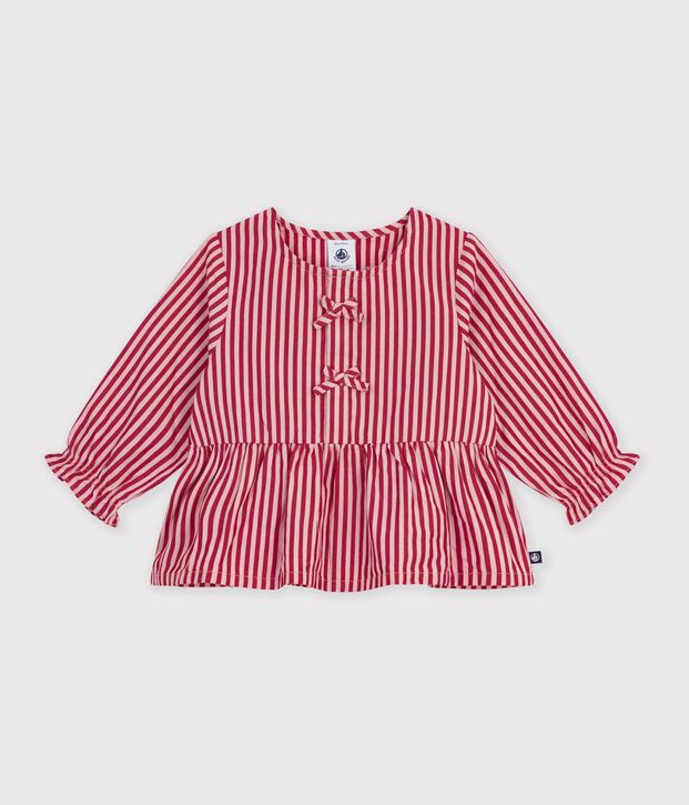 Petit Bateau Blouse in Red Stripe