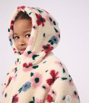 Petit Bateau Sherpa Jacket in Cream Floral