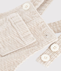 Petit Bateau Corduroy Overall in Bone