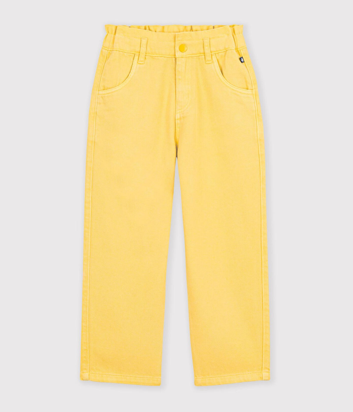 Petit Bateau Paper Bag Waist Pant in Yellow