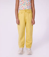 Petit Bateau Paper Bag Waist Pant in Yellow