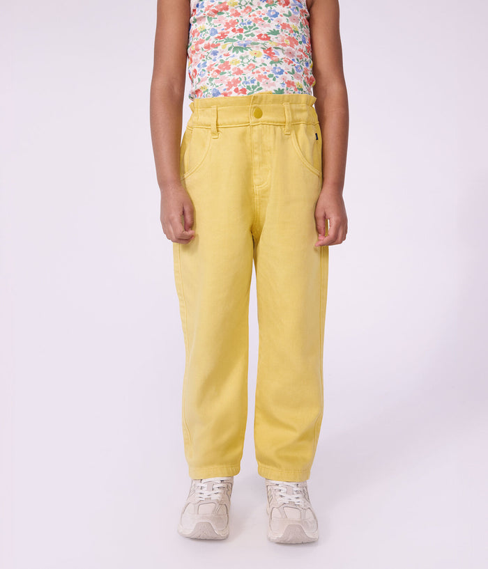 Petit Bateau Paper Bag Waist Pant in Yellow