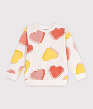 Petit Bateau Sweatshirt in Multi Hearts