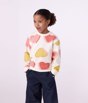 Petit Bateau Sweatshirt in Multi Hearts