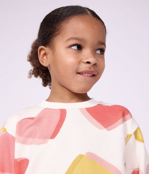 Petit Bateau Sweatshirt in Multi Hearts