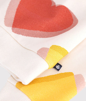 Petit Bateau Sweatshirt in Multi Hearts