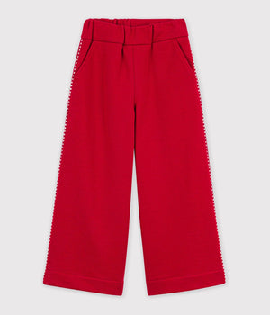 Petit Bateau Wide Leg Pant in Red