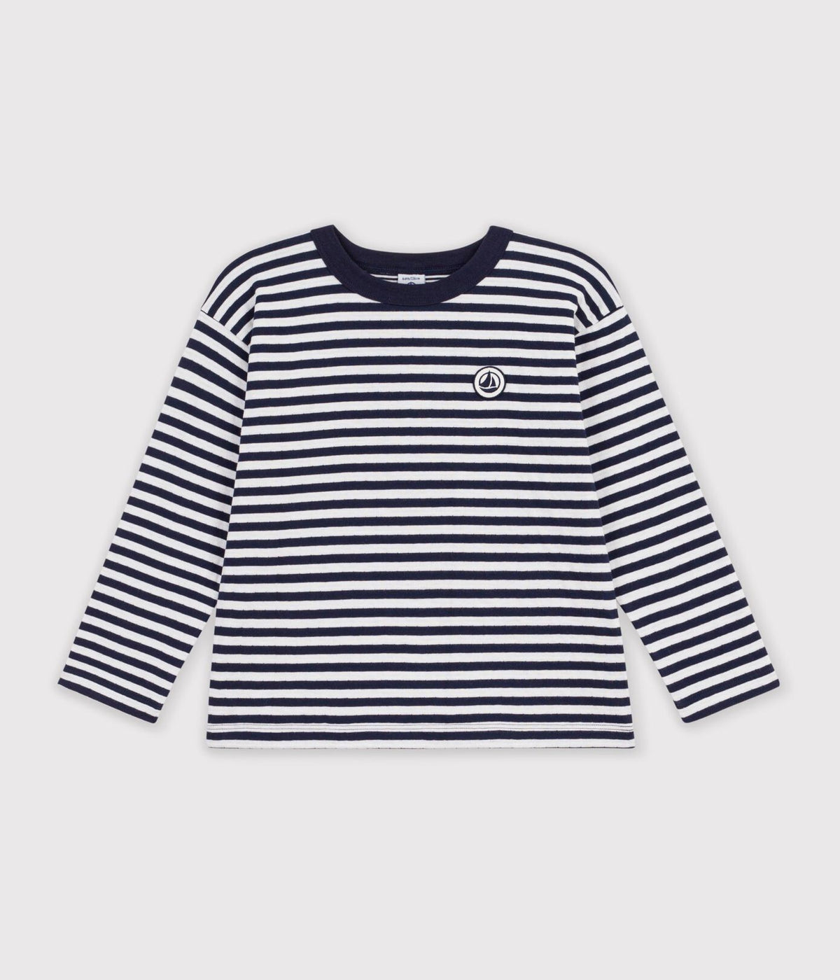 Petit Bateau Long Sleeve Shirt in Navy Stripe