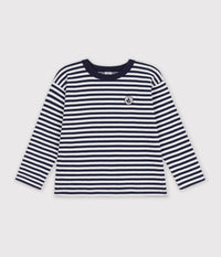 Petit Bateau Long Sleeve Shirt in Navy Stripe