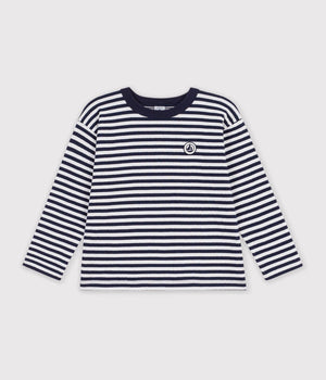 Petit Bateau Long Sleeve Shirt in Navy Stripe