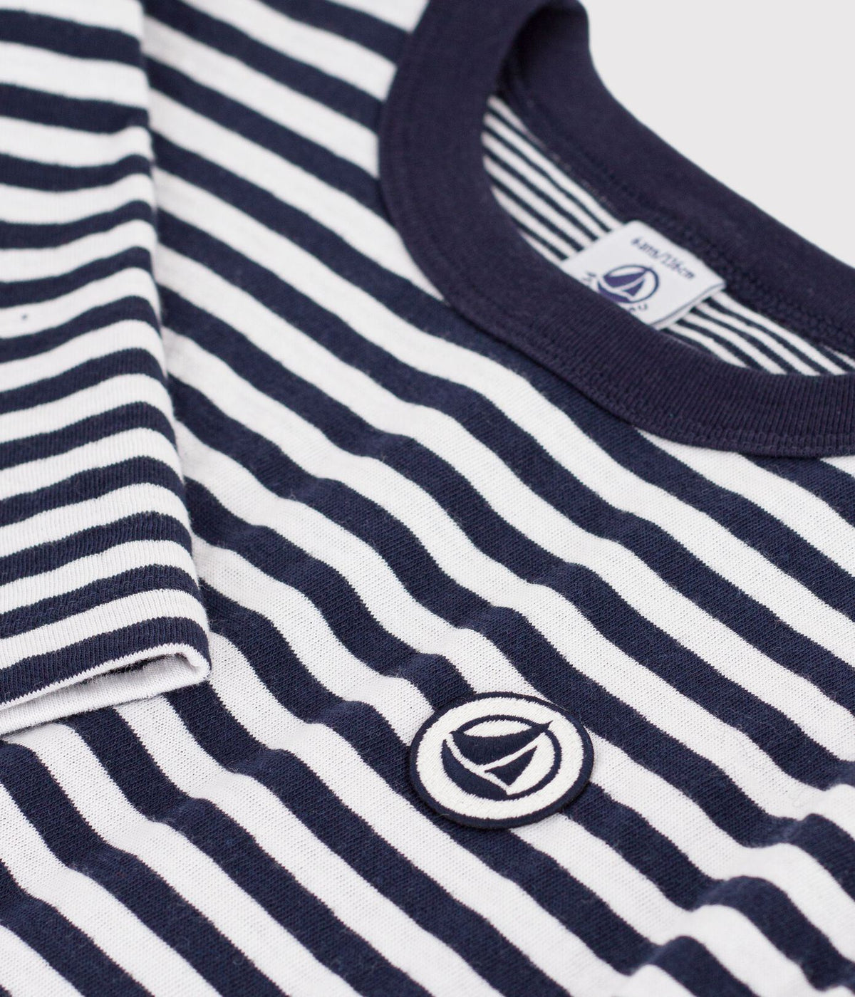 Petit Bateau Long Sleeve Shirt in Navy Stripe
