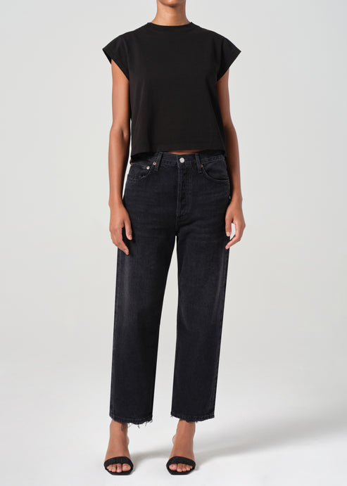 Agolde 90's Crop Jean in Tar