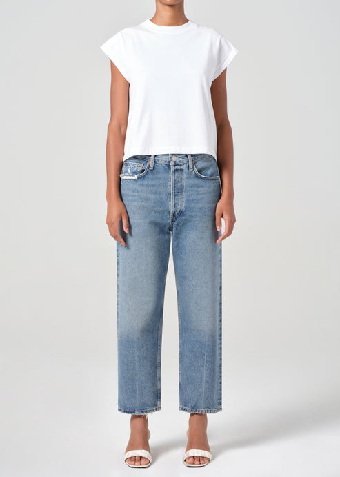 Agolde 90s Straight Crop Jean in Hooked