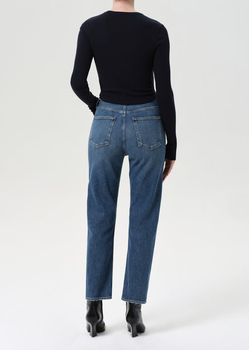 Agolde 90s Pinch Waist Crop Jean in Overcast