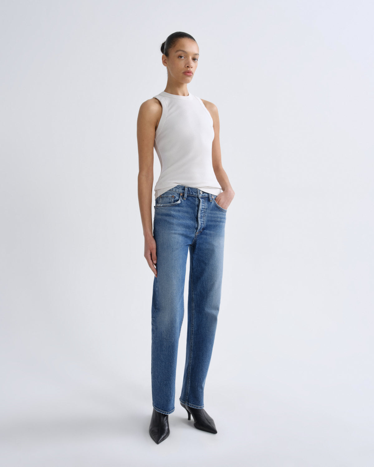 AGOLDE Lana Straight Jean in Waive