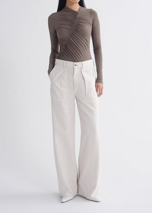 Agolde Low Curve Utility Pant in Bone