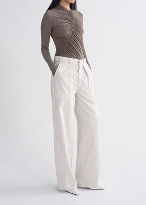 Agolde Low Curve Utility Pant in Bone