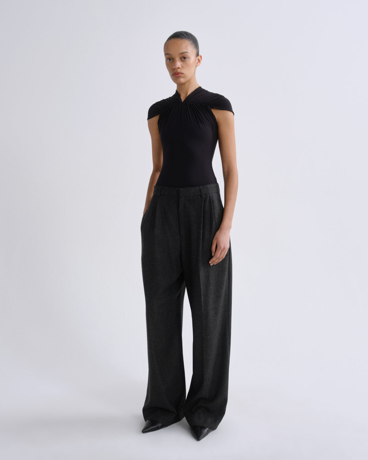 AGOLDE Sathia Trouser in Charcoal Heather