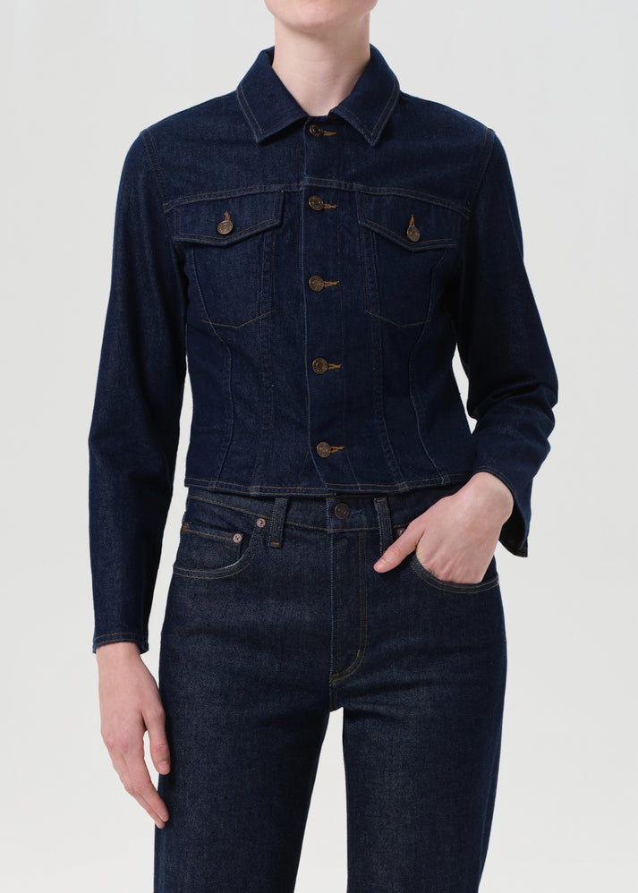 Agolde Contoured Jacket in Rinse