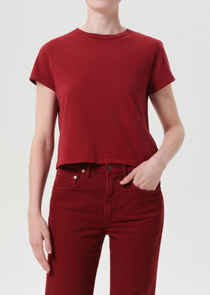 Agolde Adine Tee in Brick