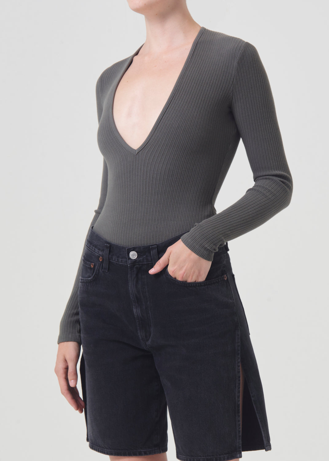 Agolde Zena Bodysuit in Tyre