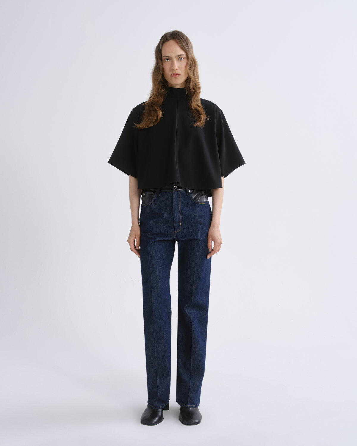 AGOLDE Rom Top in Black