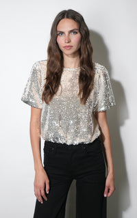 Grace Velvet Sequin Bubble Top