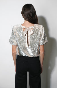 Grace Velvet Sequin Bubble Top