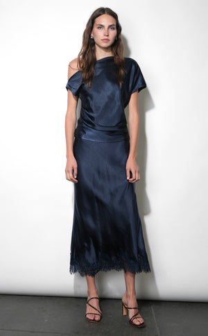 Nina Midi Lace Hem Slip Skirt