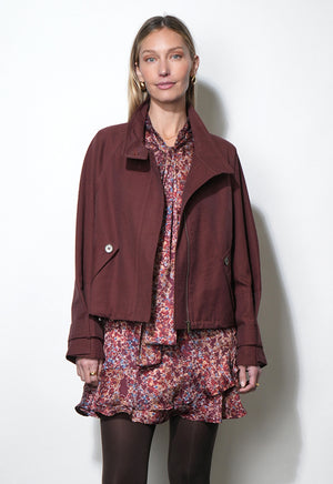 Eden Funnel Collar Oversized Jacket
