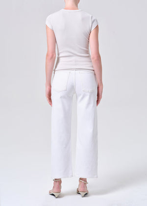 Agolde Harper Straight Leg Crop Jean in White Wash